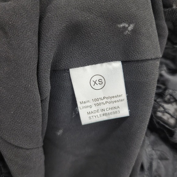 Fashion Nova Novaluxe Lana Crochet Mini Dress Black Size XS NWT - Picture 5 of 7